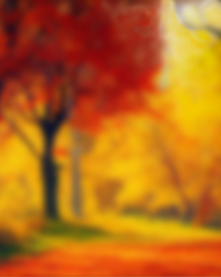 Wooden table and blurred autumn forest in a background, product display, food or drink montage